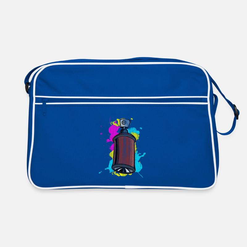 Graffiti Spraydose mit Spritzfarben Retro Tasche