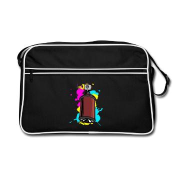 Spray de sommeil coloré avec design graffiti - Sac Retro - noir/blanc - Devant