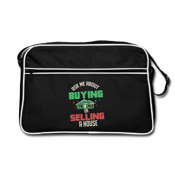Immobilienmakler - Retro Tasche - Schwarz/Weiß - Vorne
