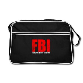 FBI Birding Inspector Design - Retro Bag - black/white - Front