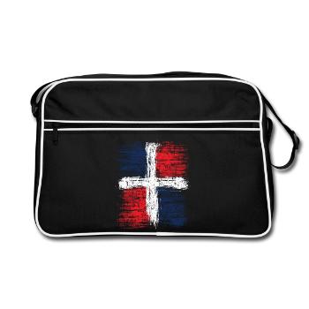 Dominikanische Republik - Retro Tasche - Schwarz/Weiß - Vorne