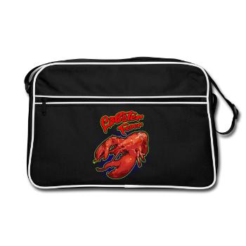 Art rétro du barbecue avec motif de homard - Sac Retro - noir/blanc - Devant