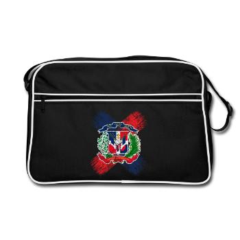 Dominikanische Republik - Retro Tasche - Schwarz/Weiß - Vorne