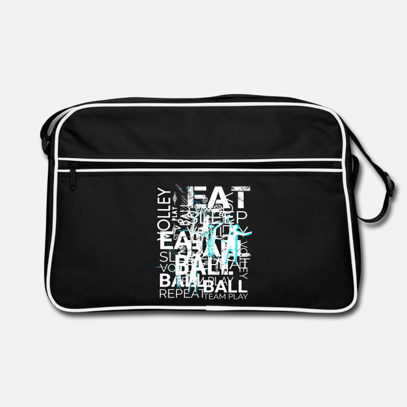 Volleyball Text Art Retro Bag