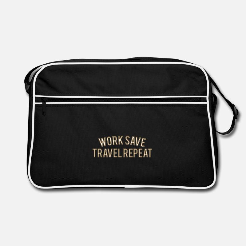Work Save Travel Repeat Retro Tasche