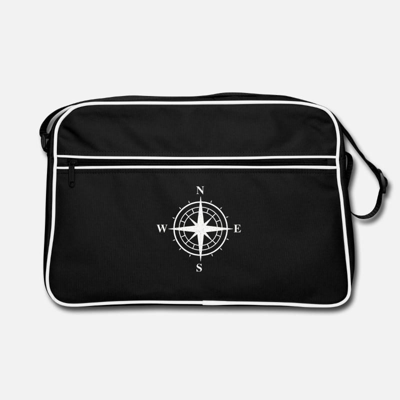 Kompass - Retro Tasche - Schwarz/Weiß