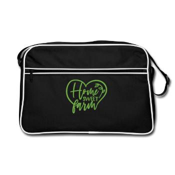 Bauernhof - Retro Tasche - Schwarz/Weiß - Vorne