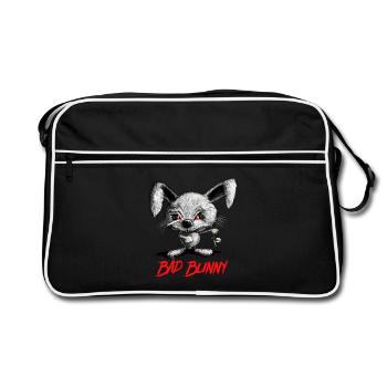 Halloween Vampire Rabbit I Rabbit I Evil Rabbit - Retro Bag - black/white - Front
