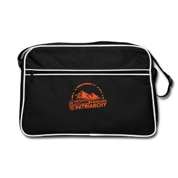 Cadeau grimpeur rocher escalade - Sac Retro - noir/blanc - Devant