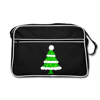 Christmas fir tree - Retro Bag - black/white - Front