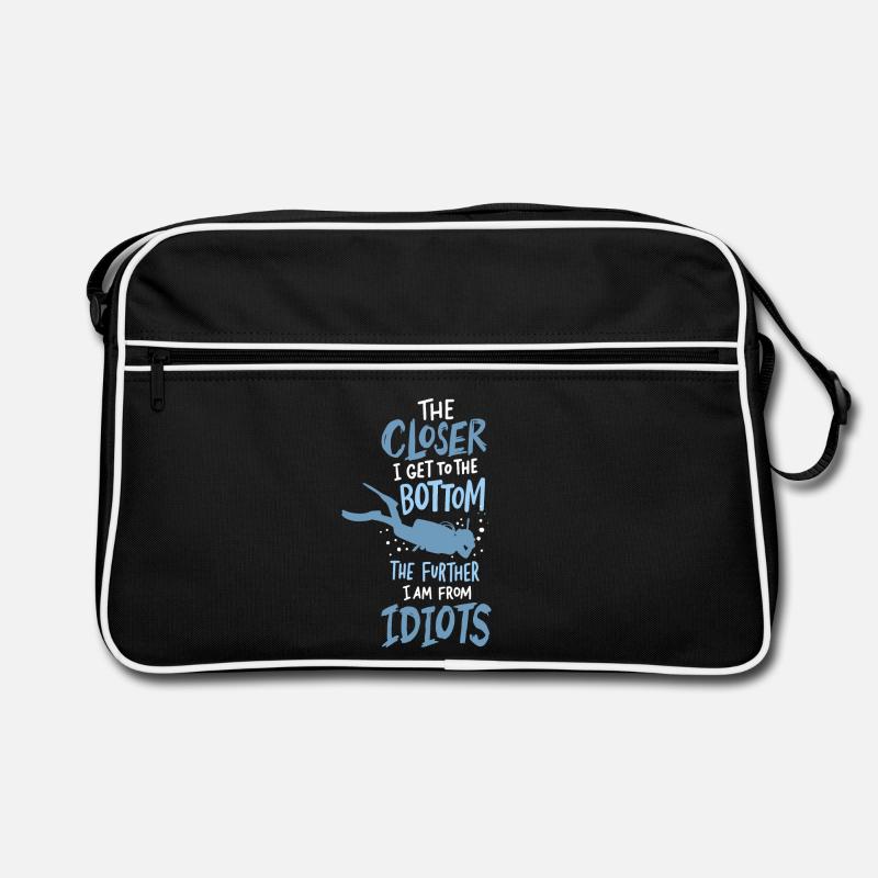 Closer To The Bottom Diving Diver Diving Diving Retro Bag