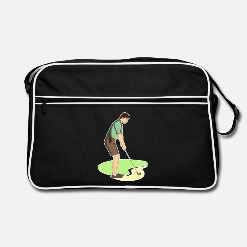 Golf - Golfen - Golfer - Golf spielen Retro Tasche