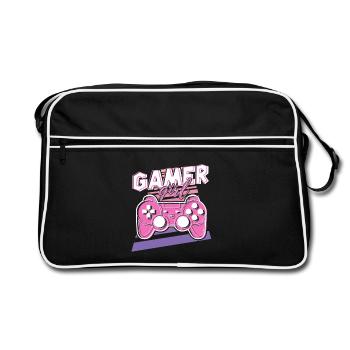 Manette rétro Gamer Girl rose - Sac Retro - noir/blanc - Devant