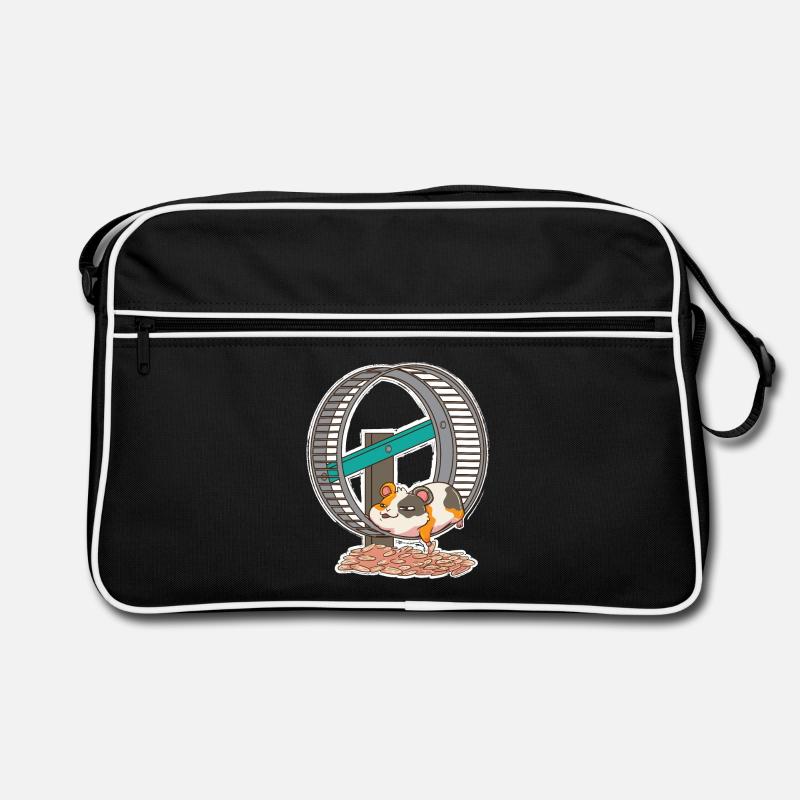 Roue de hamster Hamster Gold Hamster - Sac Retro - noir/blanc