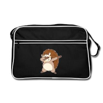 Humour drôle d’animaux sur le hérisson - Sac Retro - noir/blanc - Devant