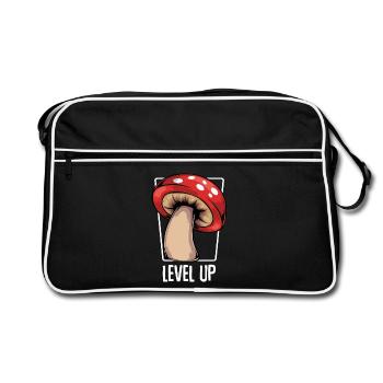 Conception de champignons de niveau supérieur - Sac Retro - noir/blanc - Devant