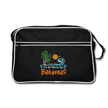 Bahamas rétro 80 ' s vacances d’été - Sac Retro - noir/blanc - Devant