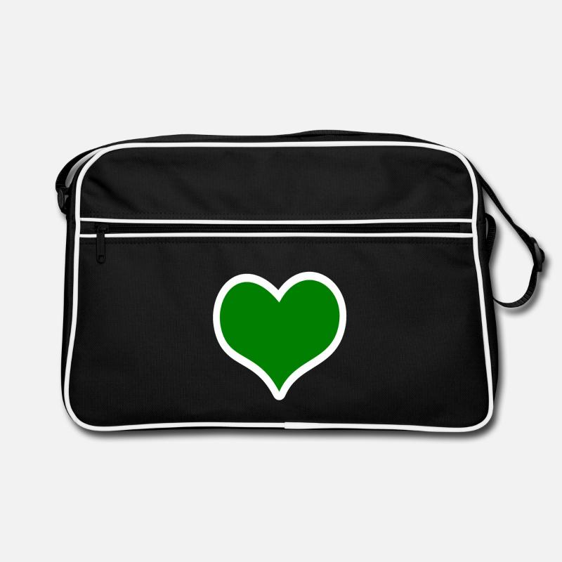 Coeur vert Sac Retro