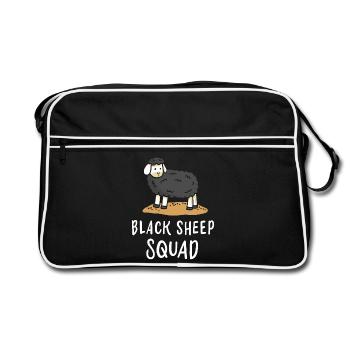 Black sheep - Retro Bag - black/white - Front