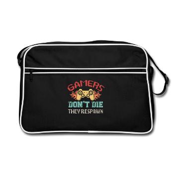 Gamers don't respawn the they - Retro Bag - black/white - Front