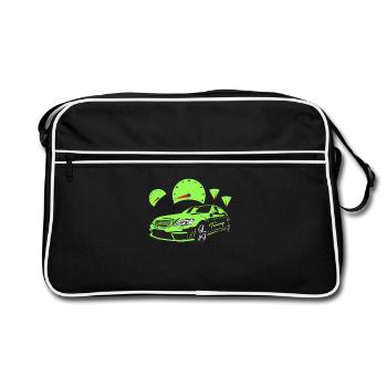 Car Tuning Speedomètre Auto Automobile Raser PS Rally - Sac Retro - noir/blanc - Devant