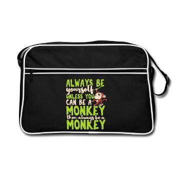 Monkey - Retro Bag - black/white - Front