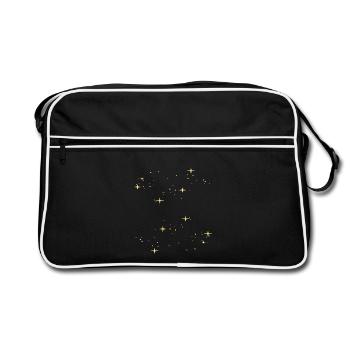 Étoiles étoiles étoiles étoiles - Sac Retro - noir/blanc - Devant