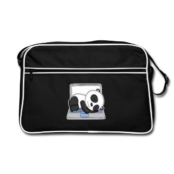 Computer nerd programmer mens gift - Retro Bag - black/white - Front