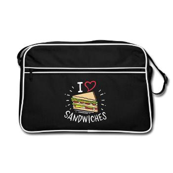 sandwich - Retro Bag - black/white - Front