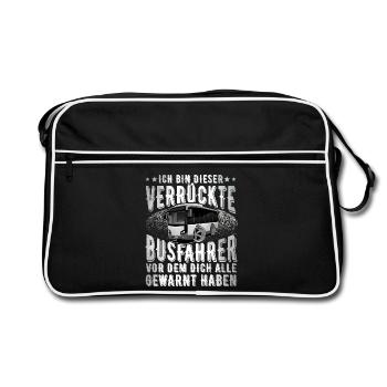Busfahrer - Retro Tasche - Schwarz/Weiß - Vorne