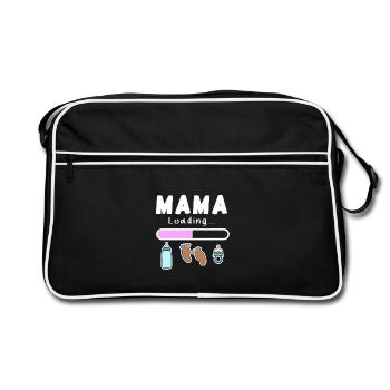 expectant mother - mom is loading - Retro Bag - black/white - Front