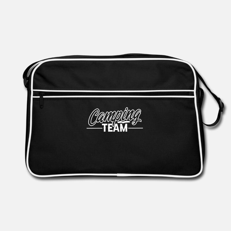 Camping Team - Retro Tasche - Schwarz/Weiß
