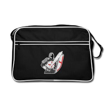Chevaliers Templiers Chevalier Moyen Âge - Sac Retro - noir/blanc - Devant