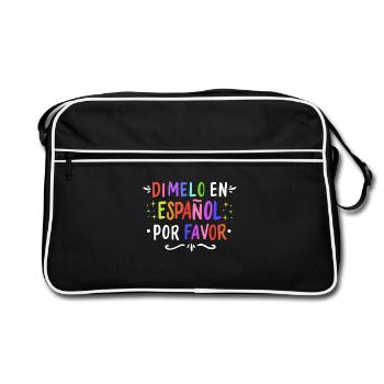 Spanish Spanish Teacher Language - Retro Bag - black/white - Front