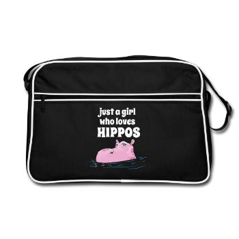 Hippo Hippo Lovers - Retro Bag - black/white - Front
