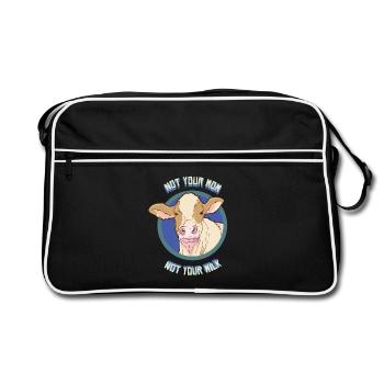 Lait de vache Produits laitiers Vegan - Sac Retro - noir/blanc - Devant