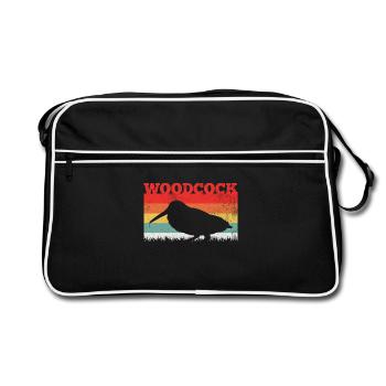 Bécasse échassier rétro vintage - Sac Retro - noir/blanc - Devant