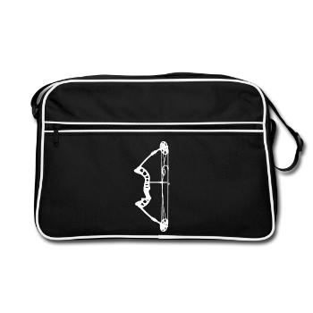 Bogenschießen Bogenjäger Bogenjagd - Retro Tasche - Schwarz/Weiß - Vorne