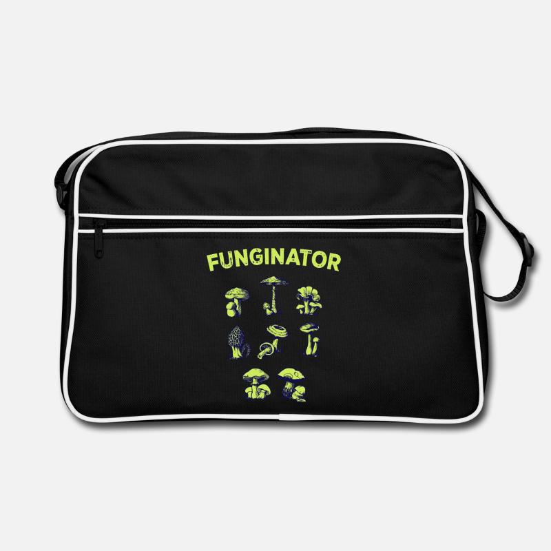 Fonginateur Champignons Champignons Champignons Cuedeur champignons - Sac Retro - noir/blanc