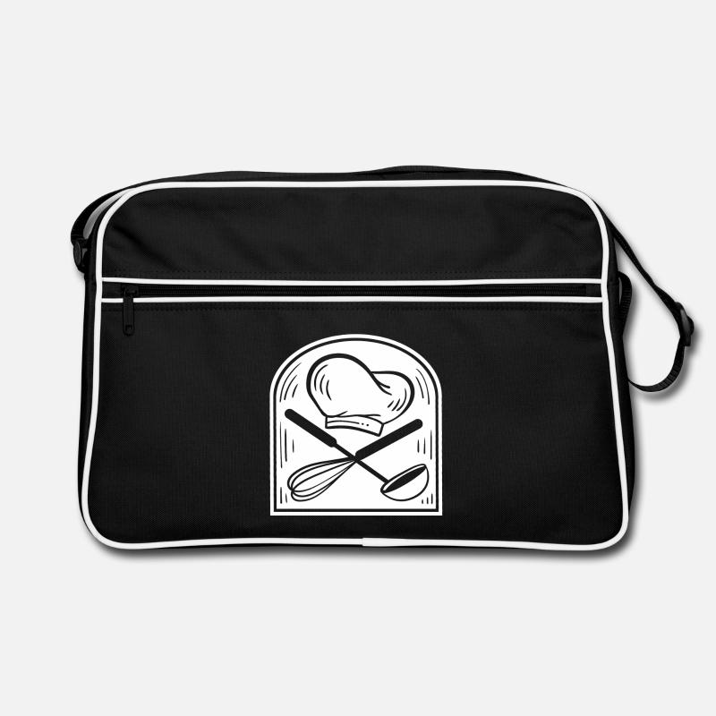 Koch - Retro Tasche - Schwarz/Weiß