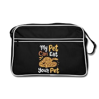 Python Schlangen Schlangenbesitzer - Retro Tasche - Schwarz/Weiß - Vorne