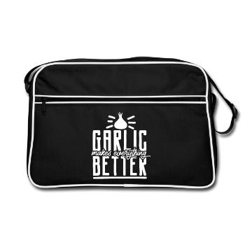 Garlic - Retro Bag - black/white - Front