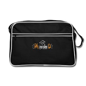 PhD Doctoral Degree - Retro Bag - black/white - Front