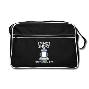 Small-scale saying - Retro Bag - black/white - Front