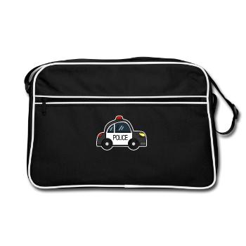 Polizeiwagen - Retro Tasche - Schwarz/Weiß - Vorne