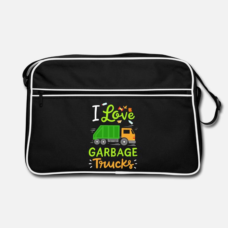 Müllwagen Mülltag Retro Tasche