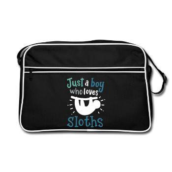 Sloths Sloth Lovers - Retro Bag - black/white - Front