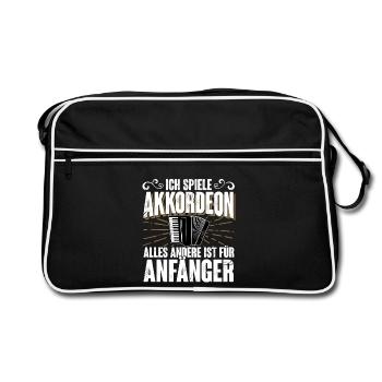 Akkordeon - Retro Tasche - Schwarz/Weiß - Vorne