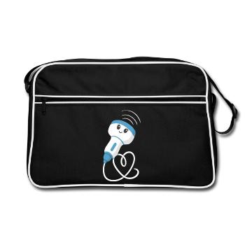 Sonograph Ultrasonic Technician - Retro Bag - black/white - Front
