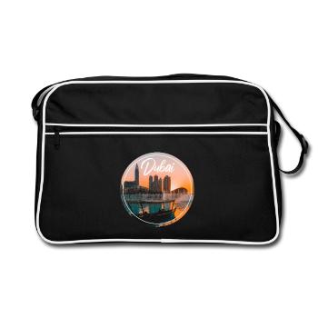 Dubai Sunset Skyline Boat - Retro Bag - black/white - Front